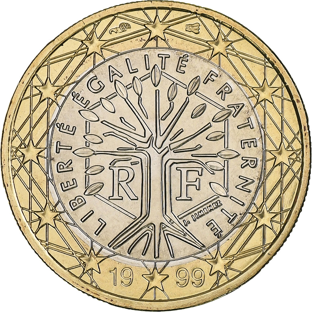 France, Euro, BU, 1999, Pessac, Bi-Metallic, MS(65-70), KM:1288