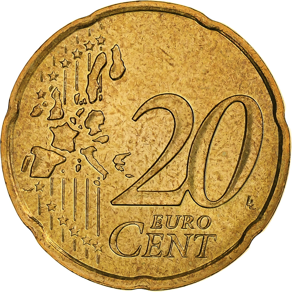France, 20 Euro Cent, BU, 1999, Pessac, Or nordique, FDC, KM:1286