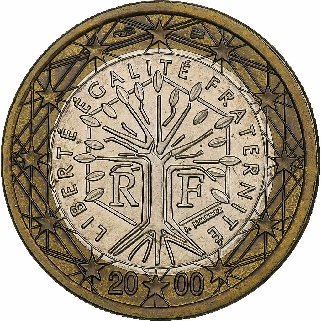 Frankreich, Euro, BU, 2000, Pessac, Bi-Metallic, STGL, KM:1288