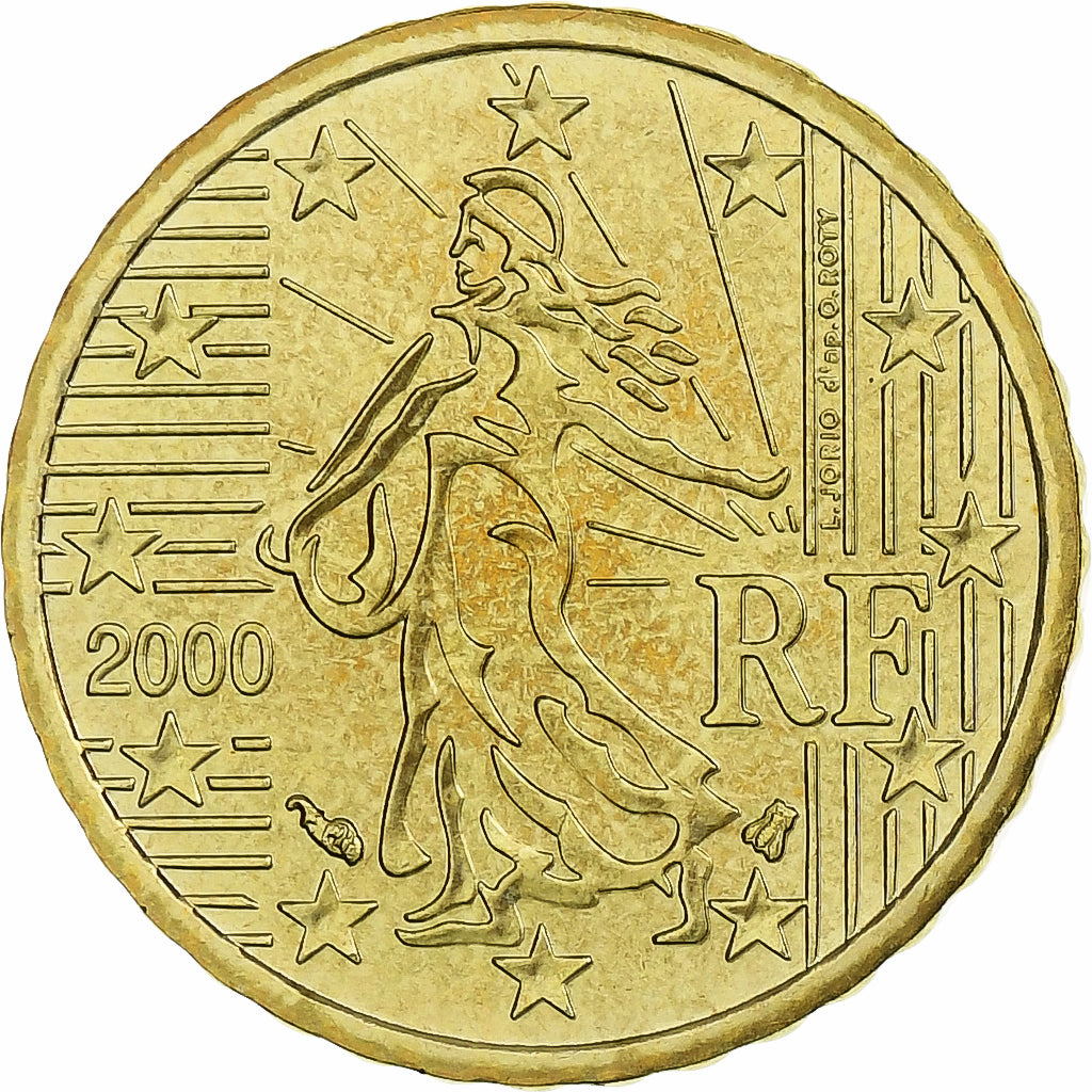 Frankreich, 10 Euro Cent, BU, 2000, Pessac, Nordic gold, STGL, KM:1285
