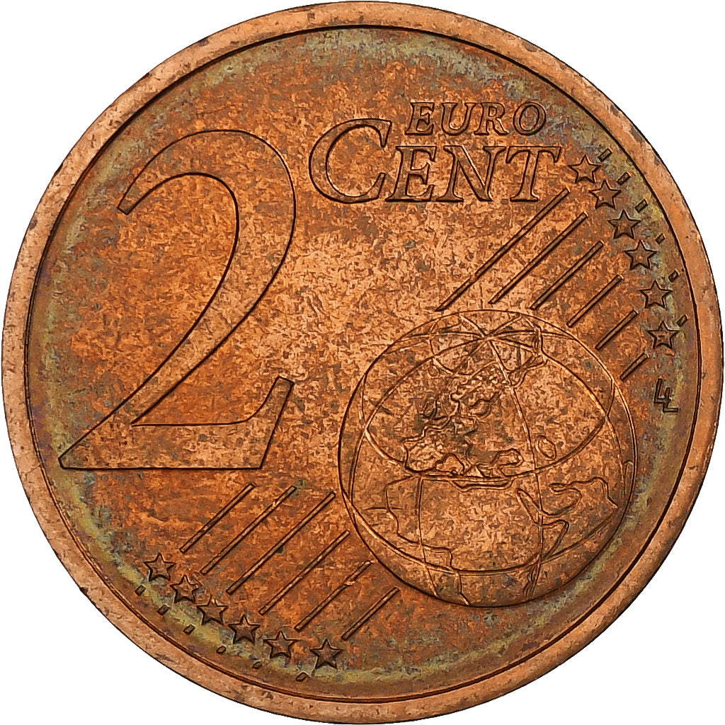 France, 2 Euro Cent, BU, 2000, Pessac, Copper Plated Steel, MS(65-70), KM:1283