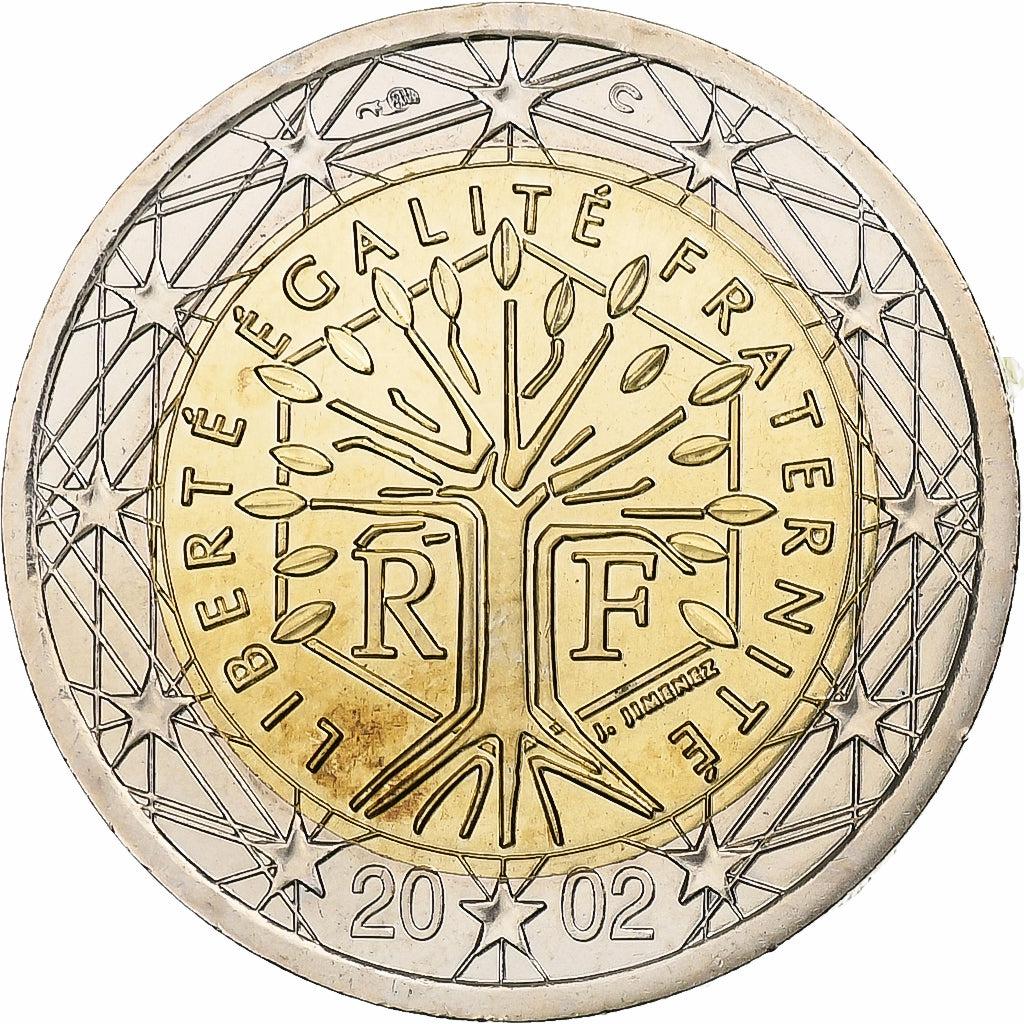 Frankreich, 2 Euro, BU, 2002, Pessac, Bi-Metallic, STGL, KM:1289