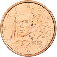 France, Euro Cent, BU, 2002, Pessac, Cuivre plaqué acier, FDC, KM:1282