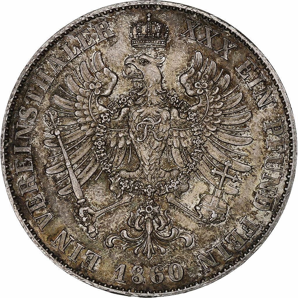 Allemagne, Royaume de Prusse, Friedrich Wilhelm IV, Vereinstaler, 1860, Berlin