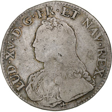 France, Louis XV, Ecu aux branches d'olivier, 1727, Orléans, Silver, VF(20-25)