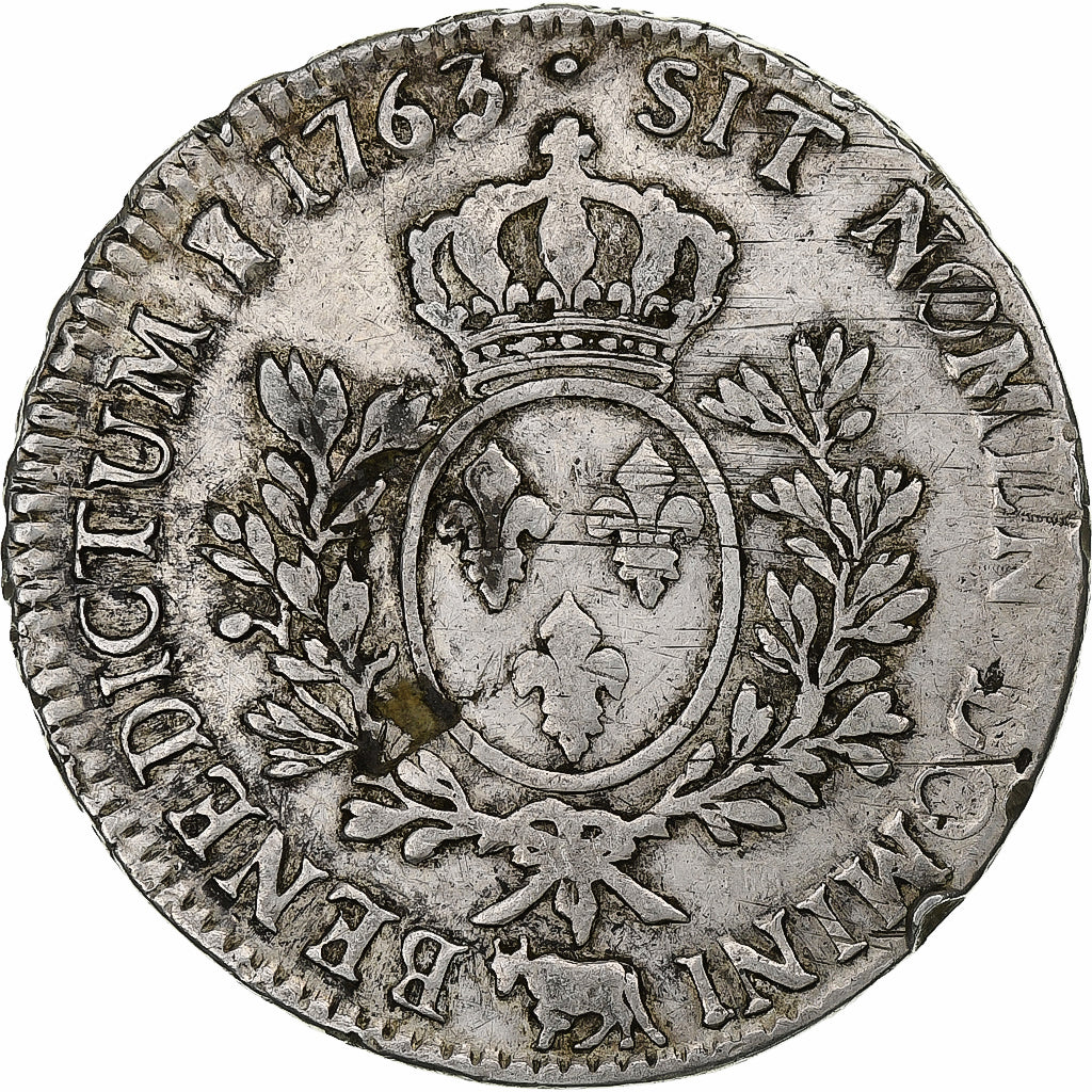 Frankreich, Louis XV, Écu au bandeau, 1763/2, Pau, Silber, S+, Gadoury:322a