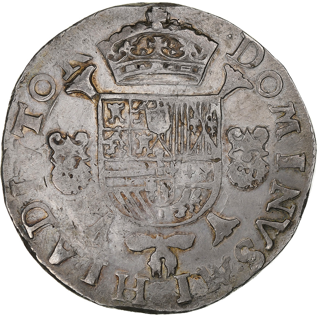 Paesi Bassi Spagnoli, Philippe II, Philipsdaalder, 1589, Anvers, Argento, MB+