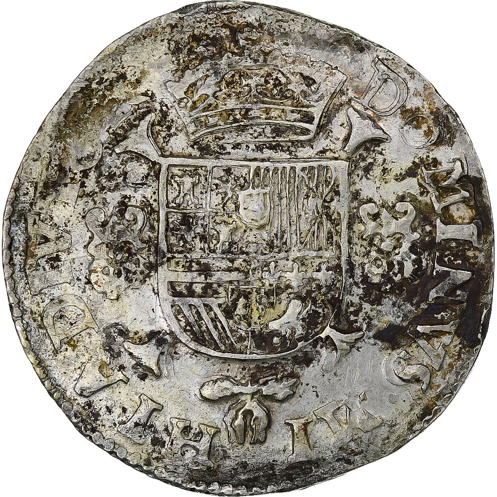 Spanish Netherlands, Philippe II, Philipsdaalder, 1590, Anvers, Silver