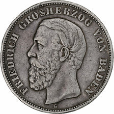 Germania, Grand-duchy of Baden, Friedrich I, 5 Mark, 1895, Karlsruhe, Argento