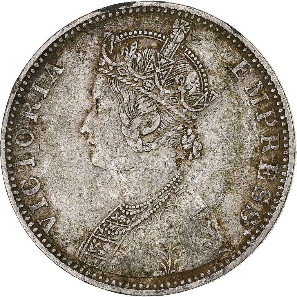 Inde britannique, Victoria, Rupee, 1889, Bombay, Argent, TTB, KM:492