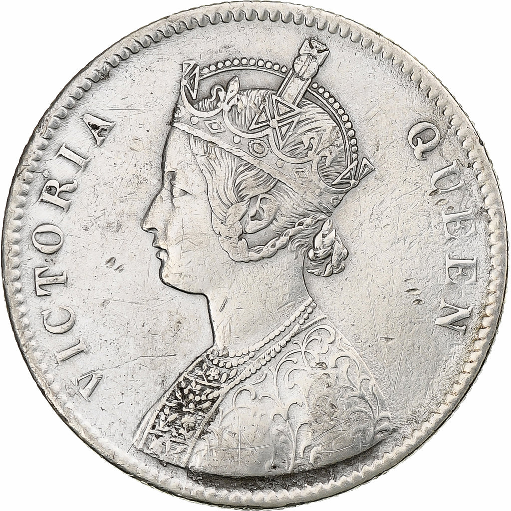 INDIA-BRITISH, Victoria, Rupee, 1862, Calcutta, Silber, SS, KM:473.1