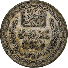 Tunisie, French protectorate, Ahmad II, 20 Francs, AH 1353/1935, Paris, Argent