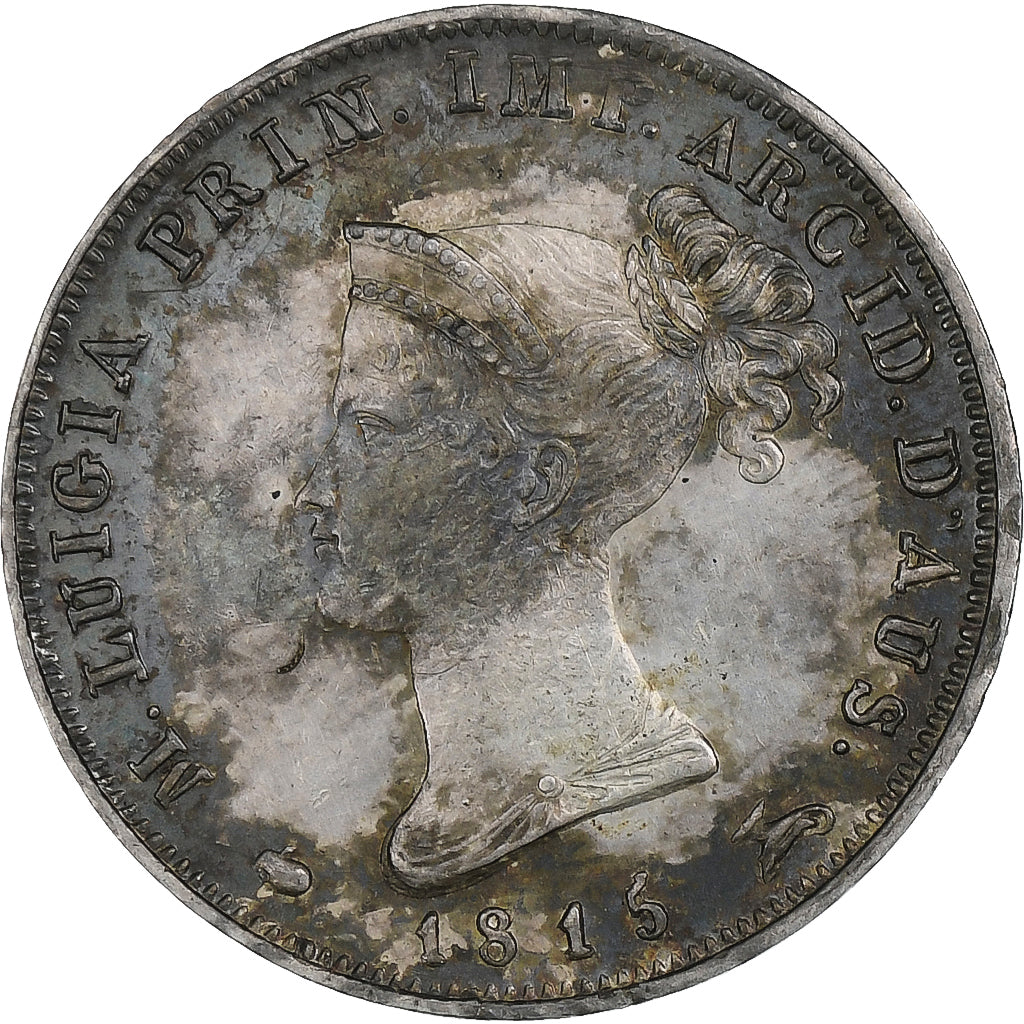 Italien, Duchy of Parma, Maria Luigia, 10 Soldi, 1815, Parma, Silber, SS+, KM:27