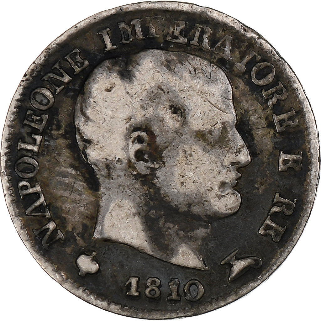 Royaume d'Italie, Napoléon I, 5 Soldi, 1810, Milan, Argent, TB+, KM:5