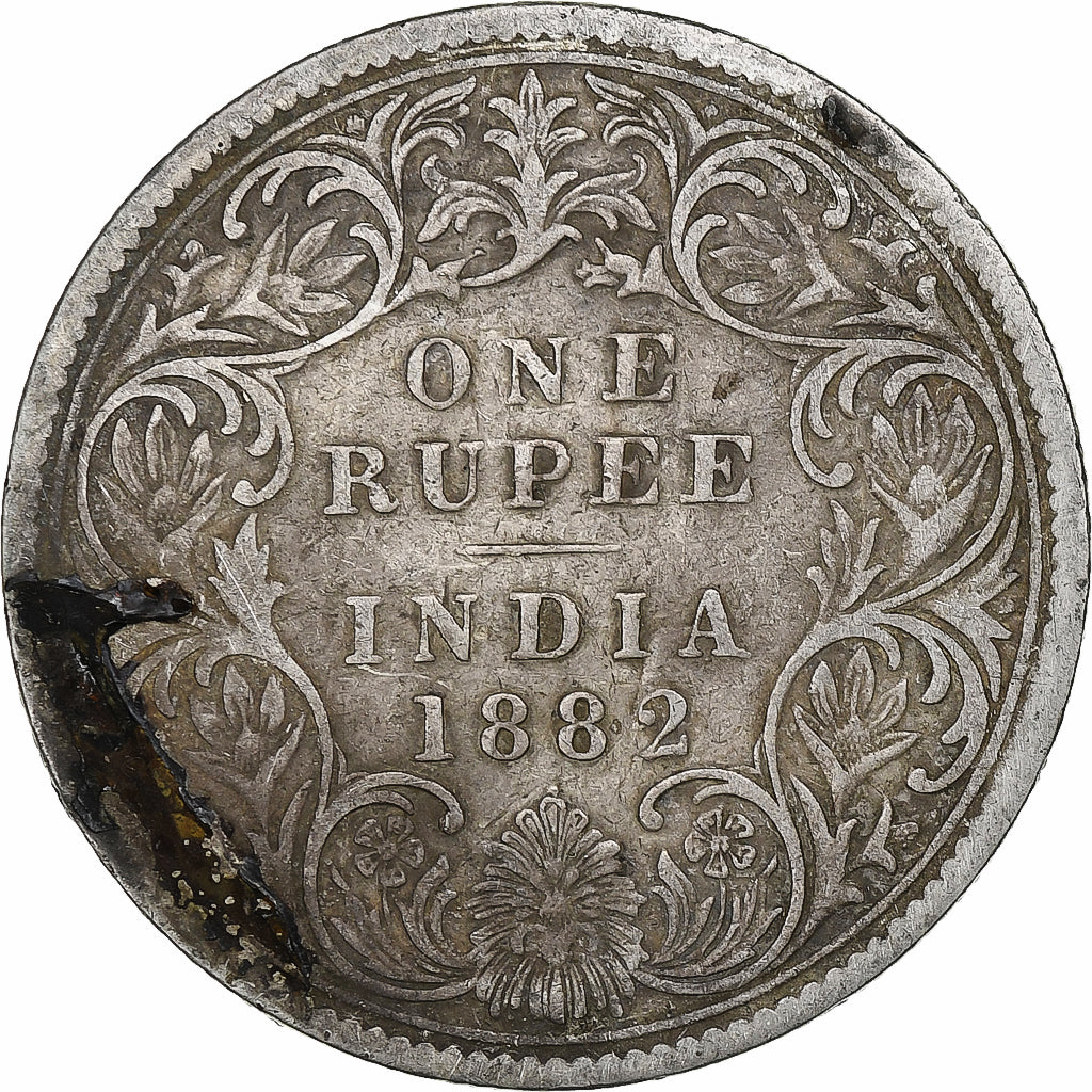 Inde britannique, Victoria, Rupee, 1882, Argent, TB+, KM:492