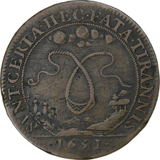 Francia, ficha, Le Cardinal de Mazarin, La Fronde, 1651, Rame, MB+