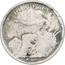Schweiz, 1/2 Franc, Helvetia, 1850, Paris, Silber, S, KM:8