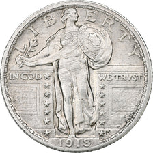 United States, Quarter, Standing Liberty, 1918, Philadelphia, Silver, EF(40-45)