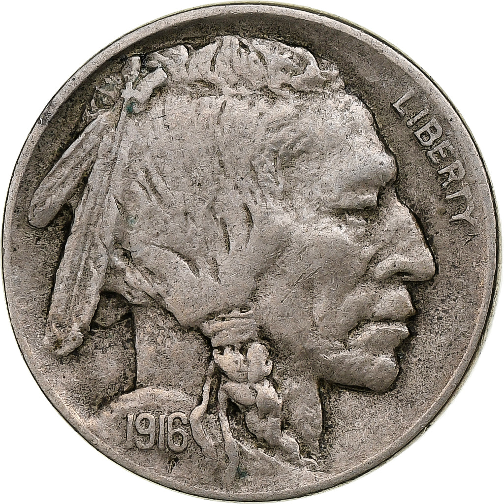 United States, 5 Cents, Buffalo, 1916, Denver, Nickel, EF(40-45), KM:134