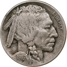 United States, 5 Cents, Buffalo, 1916, Denver, Nickel, EF(40-45), KM:134