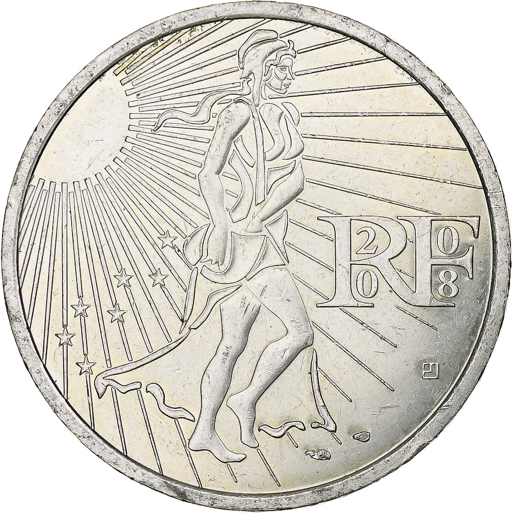 France, 15 Euro, Semeuse, 2008, MDP, Argent, SUP+, KM:1535