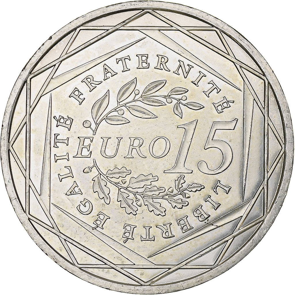 Frankreich, 15 Euro, Semeuse, 2008, MDP, Silber, VZ+, KM:1535