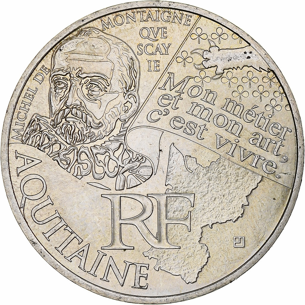 France, 10 Euro, Aquitaine, 2012, MDP, Argent, SUP+, KM:1863