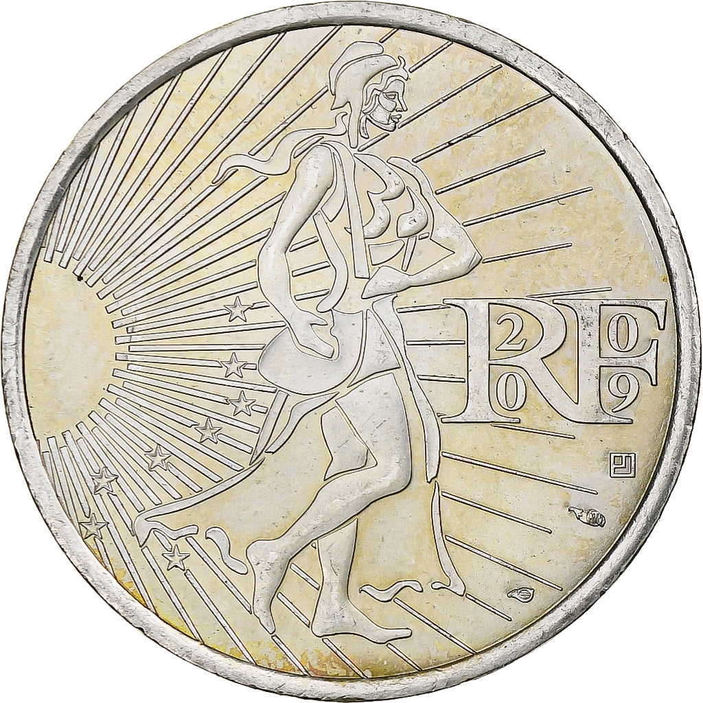 France, 10 Euro, Semeuse, 2009, MDP, Silver, MS(60-62), KM:1580