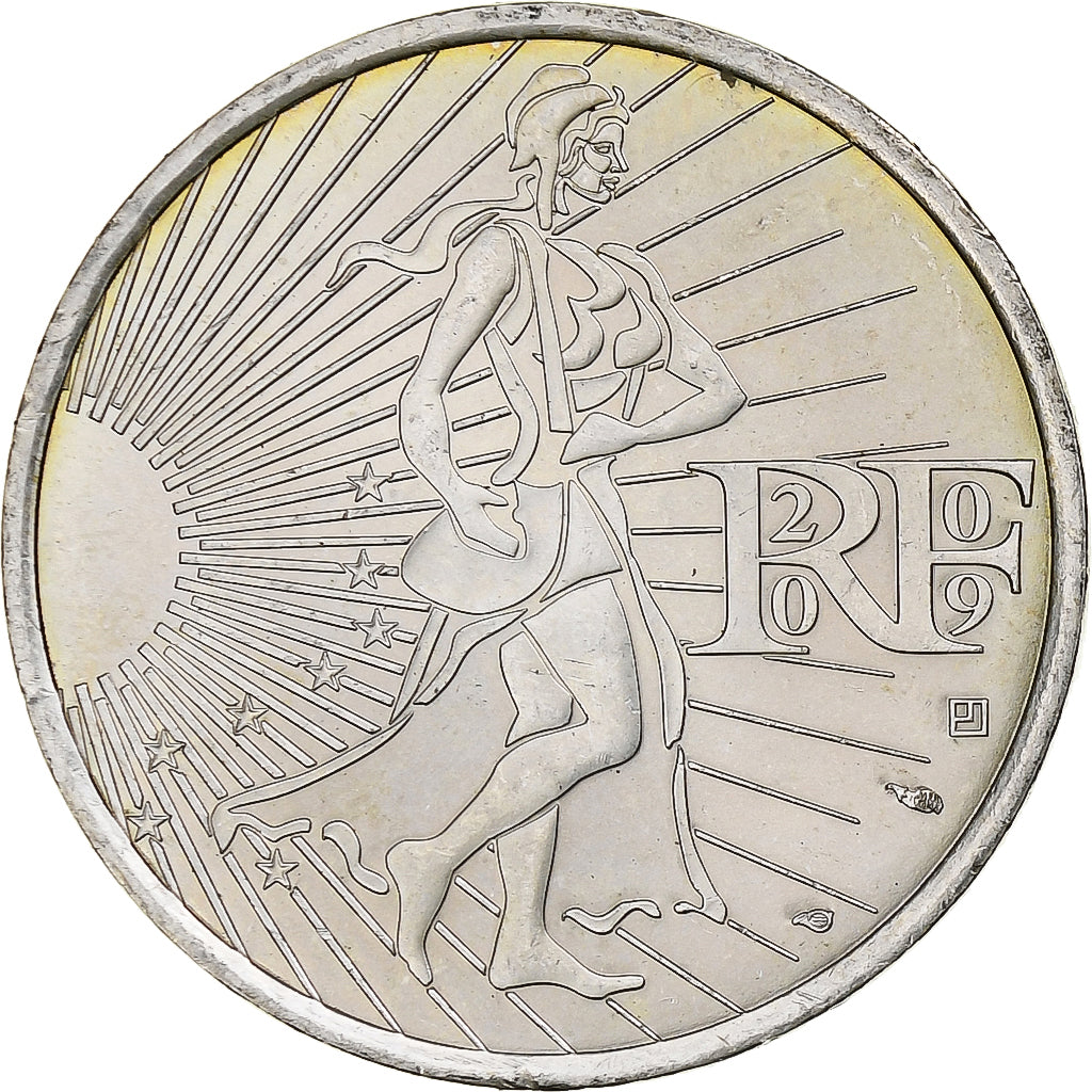 France, 10 Euro, Semeuse, 2009, MDP, Silver, MS(60-62), KM:1580