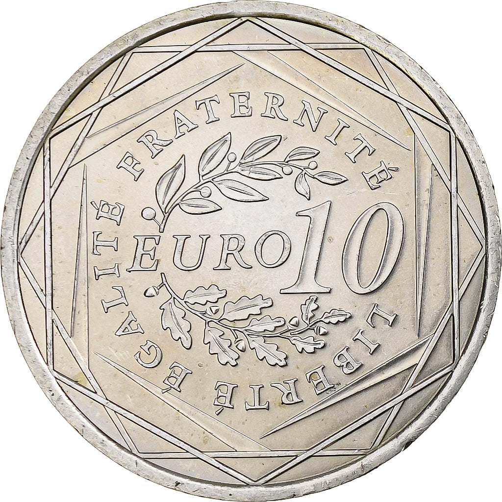 France, 10 Euro, Semeuse, 2009, MDP, Silver, MS(60-62), KM:1580