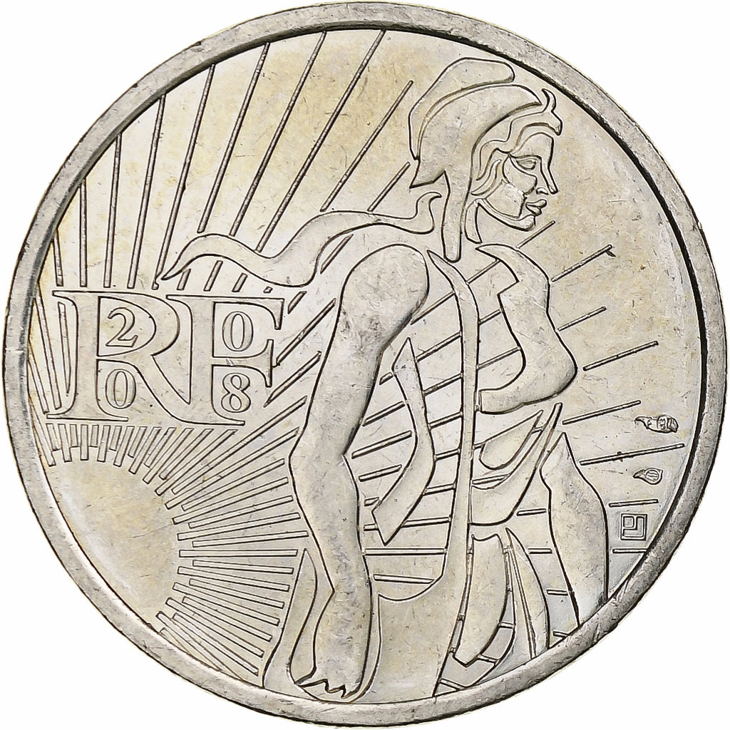 França, 5 Euro, Semeuse, 2008, MDP, Prata, MS(60-62), KM:1534