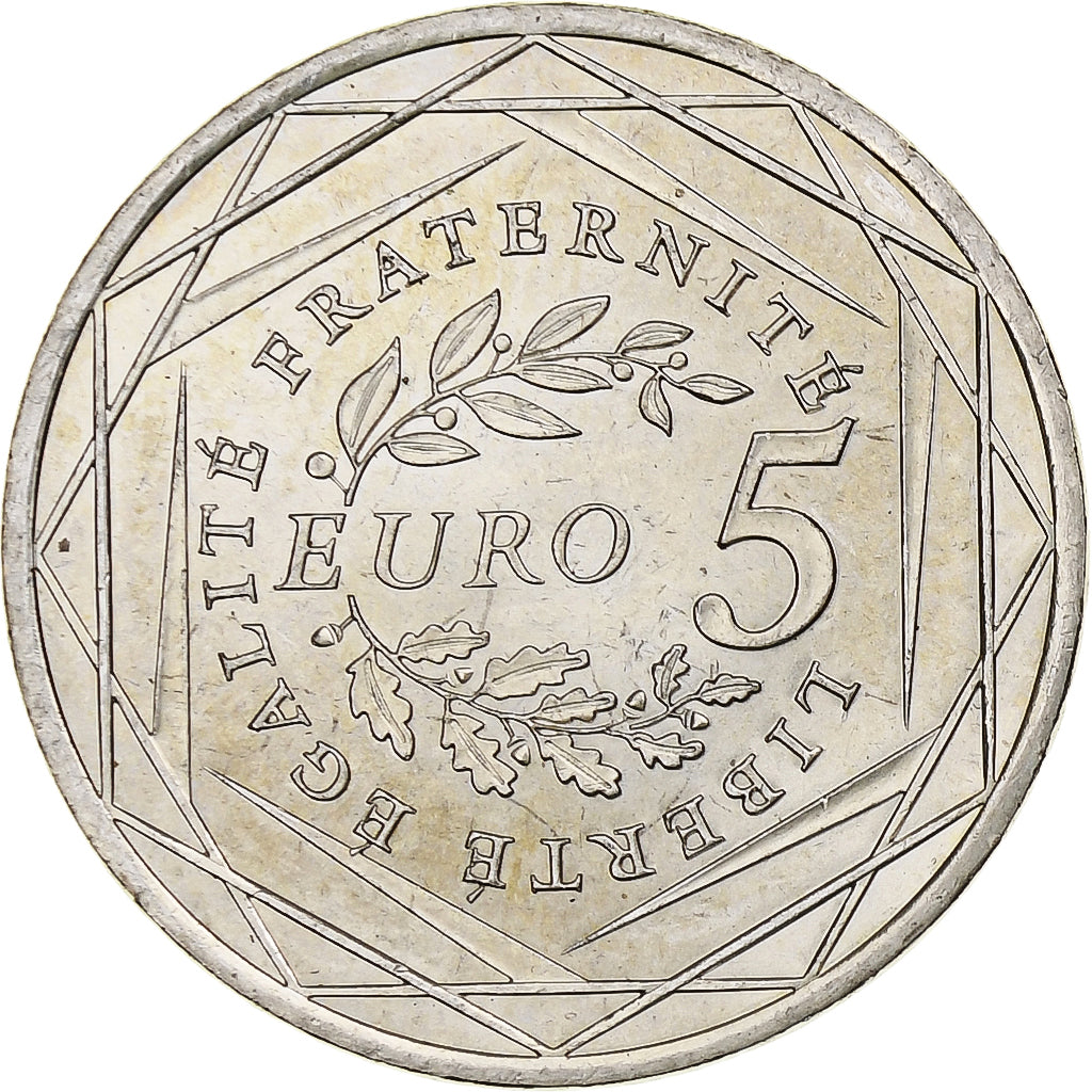 França, 5 Euro, Semeuse, 2008, MDP, Prata, MS(60-62), KM:1534