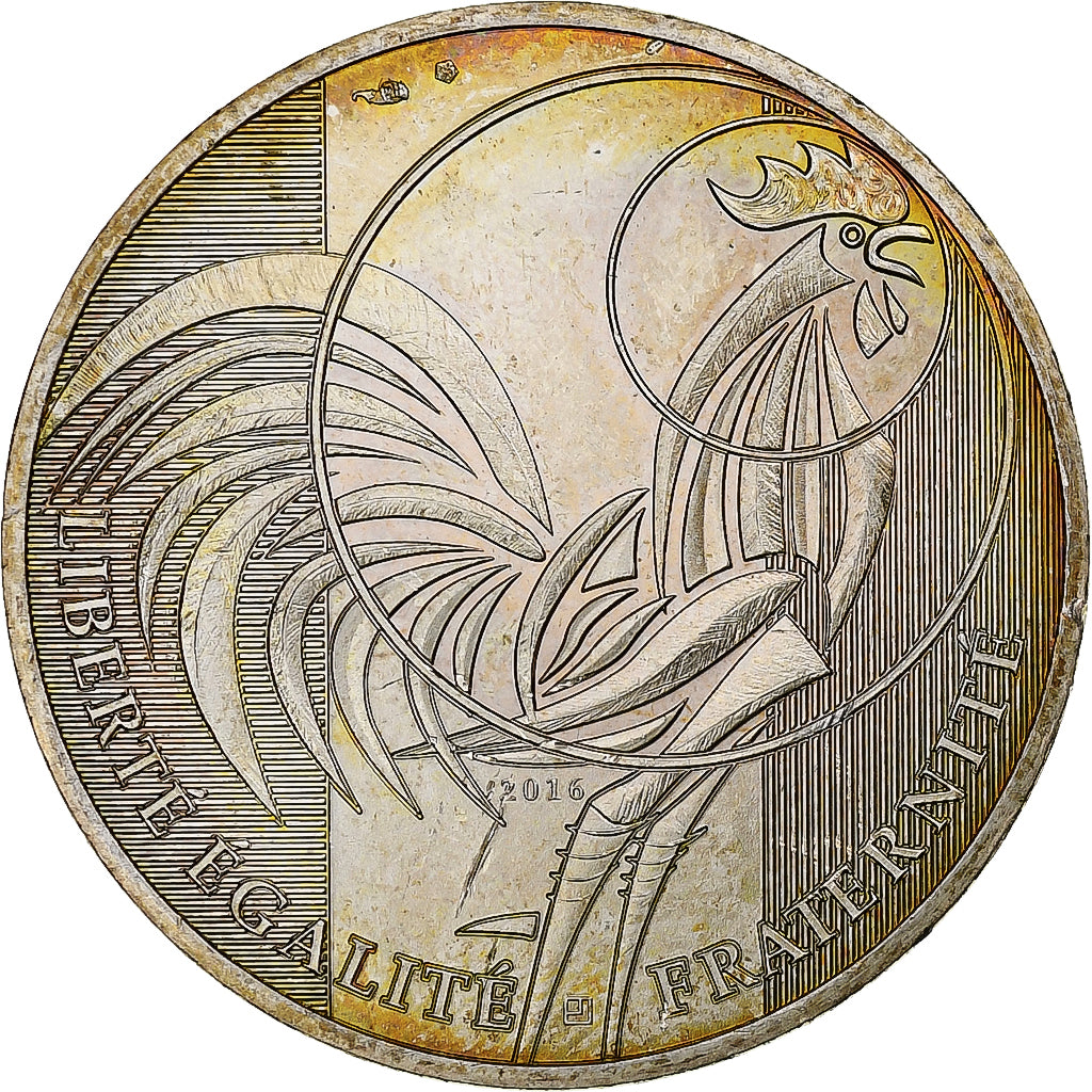 Francja, 10 Euro, Coq, 2016, MDP, Srebro, AU(55-58)