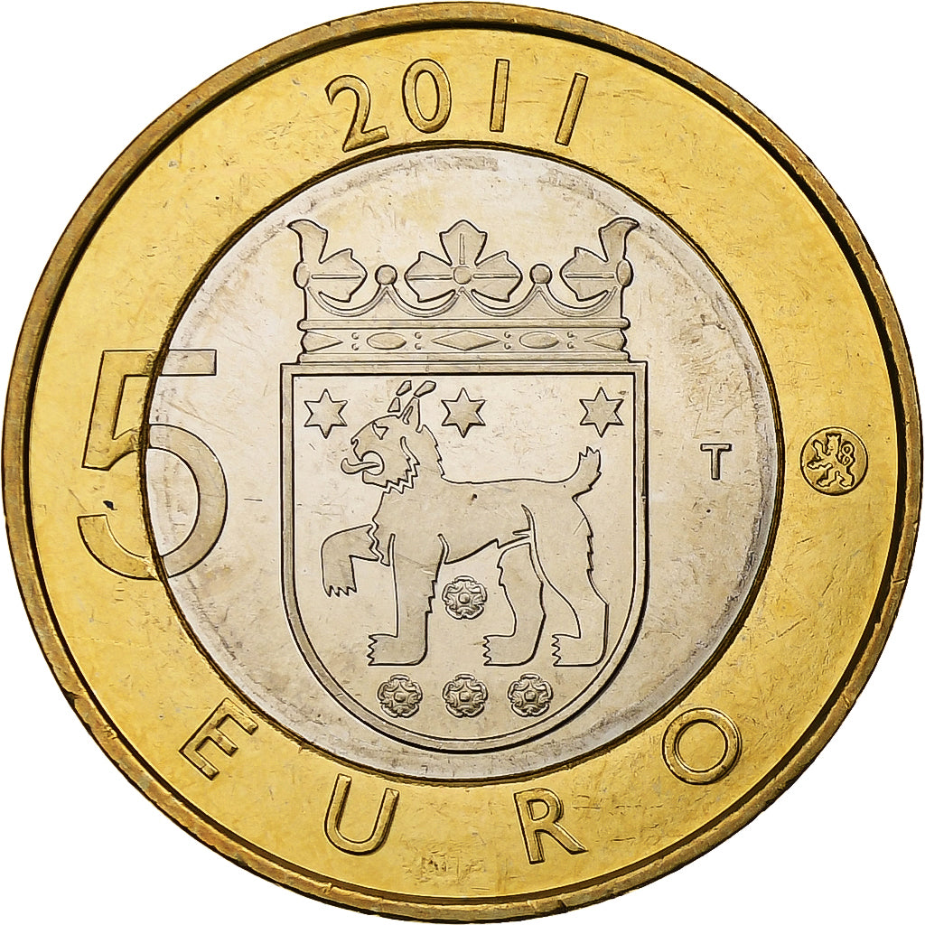 Finlande, 5 Euro, Häme, 2011, Vantaa, Bimétallique, SPL, KM:161