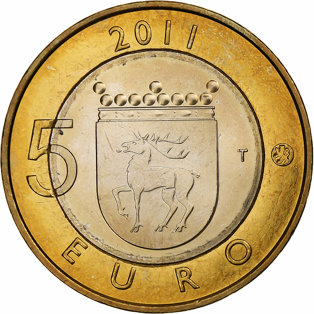 Finlandia, 5 Euro, Åland, 2011, Vantaa, Bi-metallico, SPL, KM:177