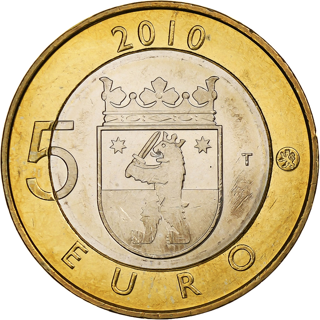 Finlande, 5 Euro, Satakunta, 2010, Vantaa, Bimétallique, SPL, KM:156