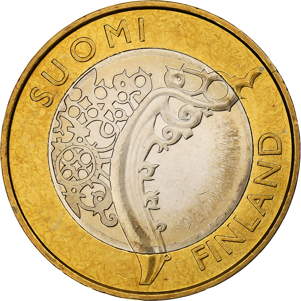 Finlande, 5 Euro, Varsinais-Suomi, 2010, Vantaa, Bimétallique, SPL, KM:158