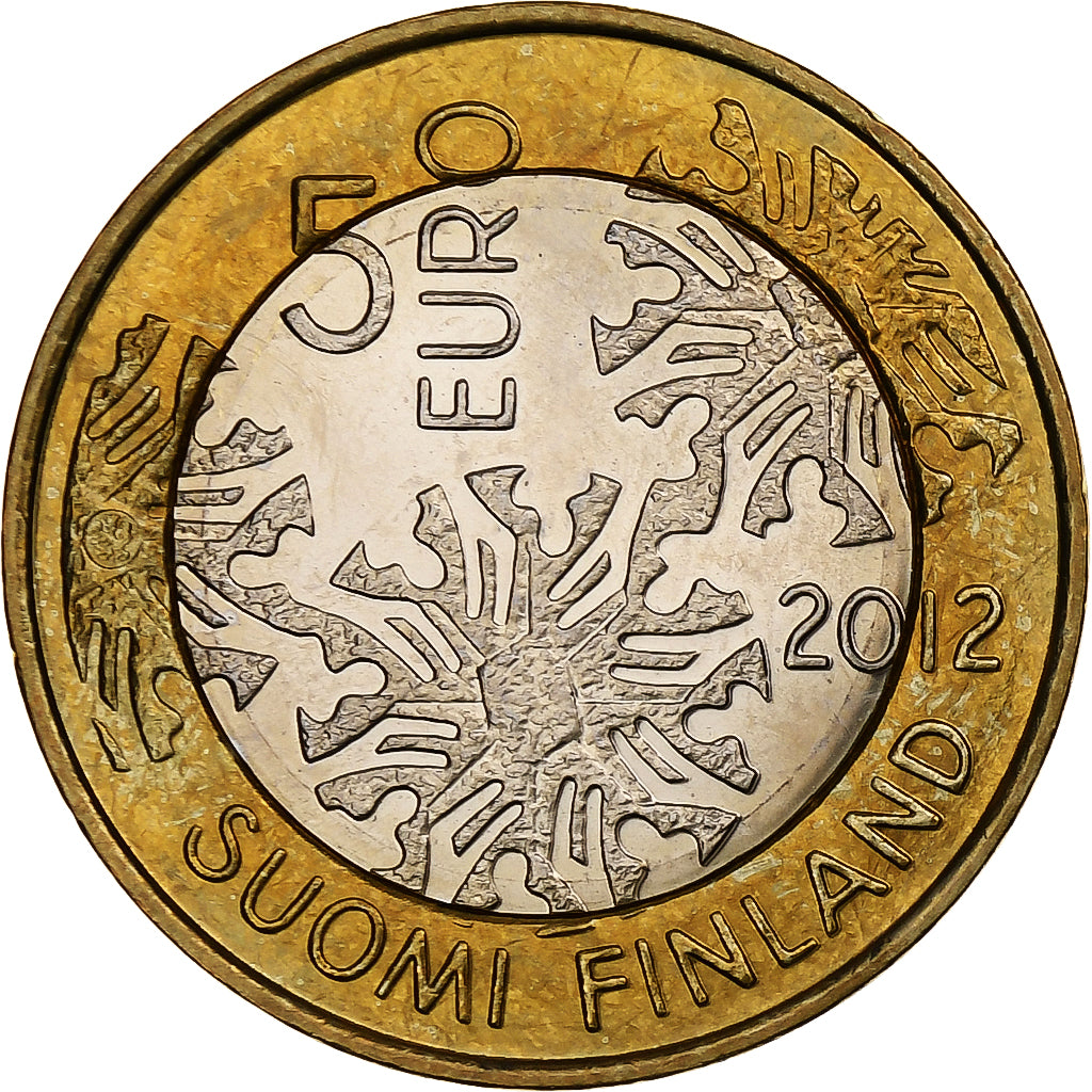 Finlande, 5 Euro, Faune, 2012, Vantaa, Bimétallique, SPL, KM:185