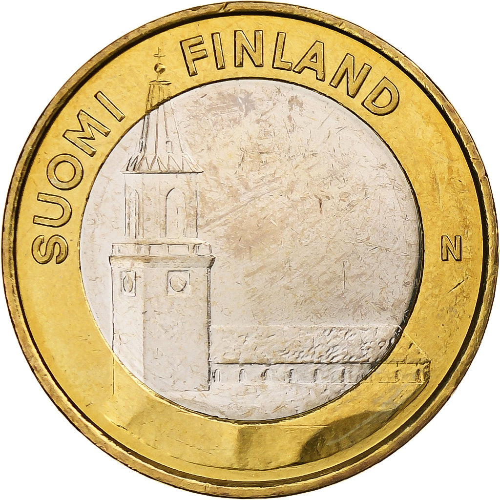 Finlande, 5 Euro, Turku Cathedral, 2013, Vantaa, Bimétallique, SUP+, KM:213