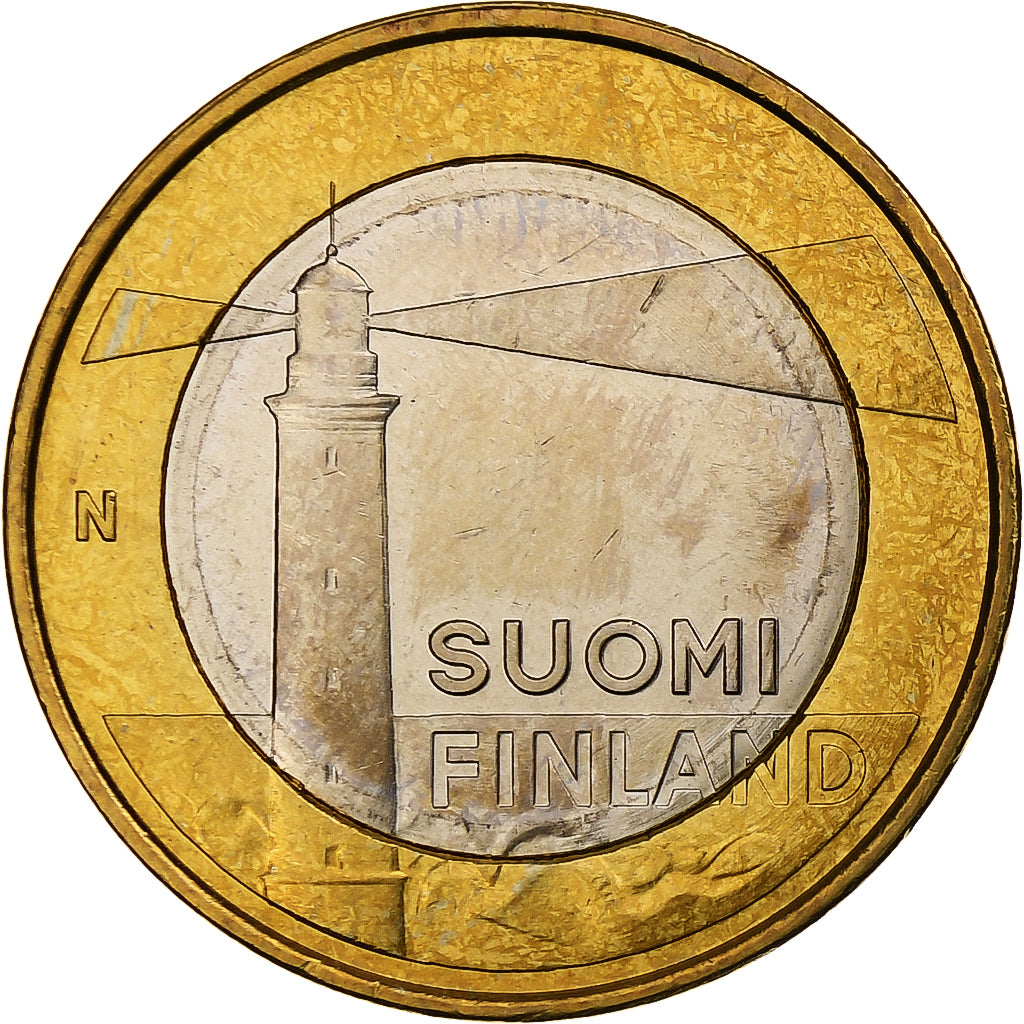 Finlande, 5 Euro, Sälskär Lighthouse, 2013, Vantaa, Bimétallique, SUP+