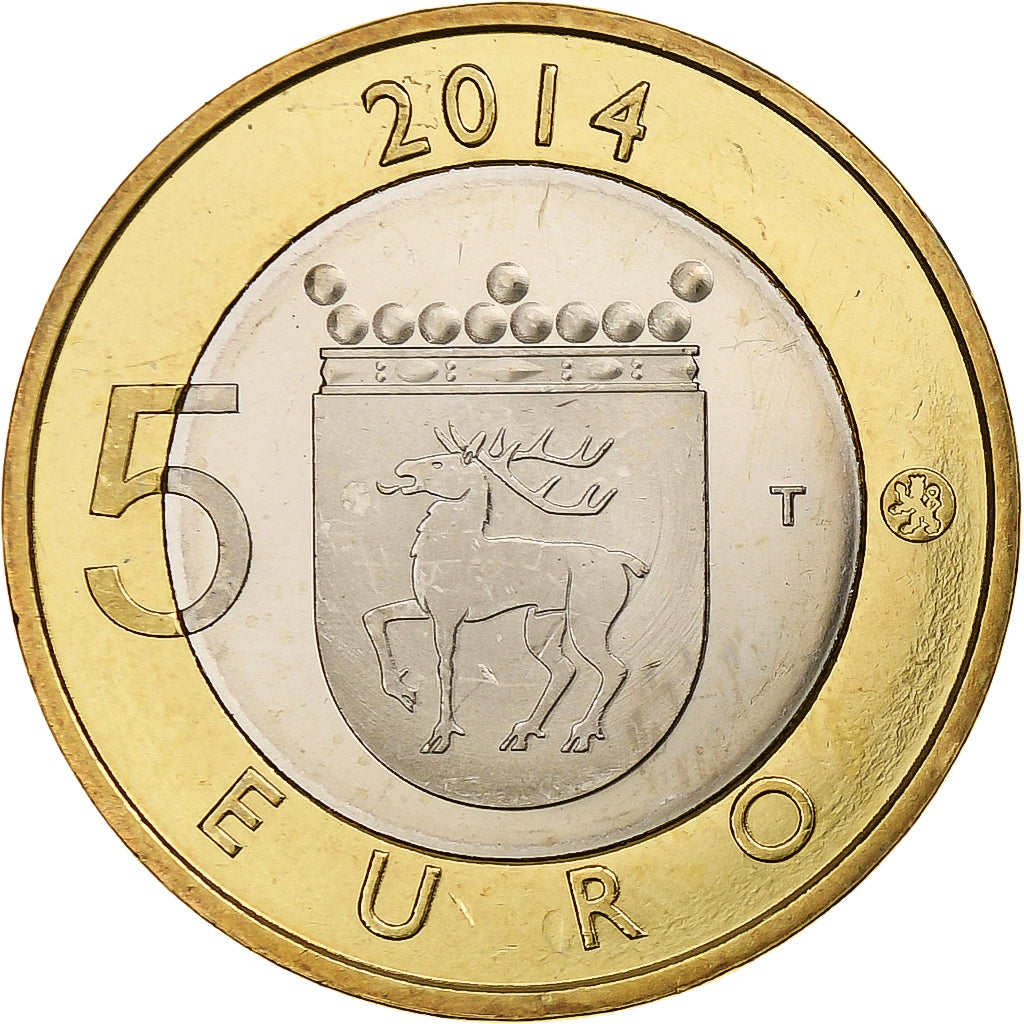Finlande, 5 Euro, White-tailed eagle, 2014, Vantaa, Bimétallique, SPL, KM:209