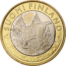 Finlandia, 5 Euro, Lynx in Tavastia, 2015, Vantaa, Bi-metallico, SPL, KM:241