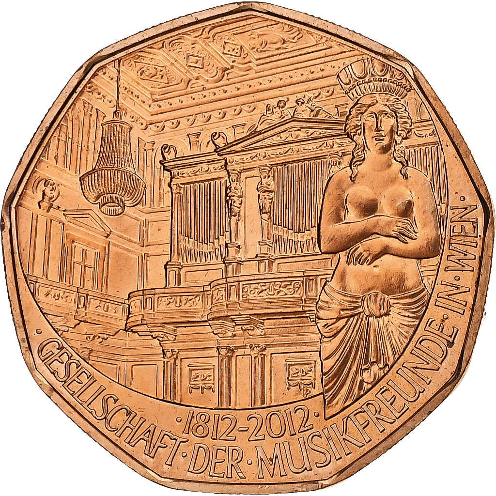 Autriche, 5 Euro, Society of Music Lovers, 2012, Vienne, Cuivre, FDC, KM:3206