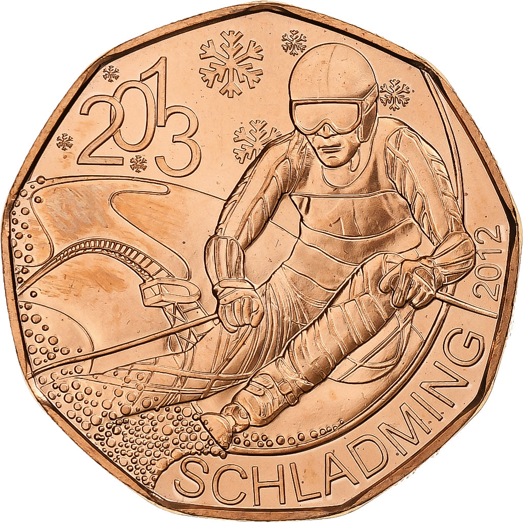 Austria, 5 Euro, Schladming, 2013, Vienna, Rame, FDC, KM:3215
