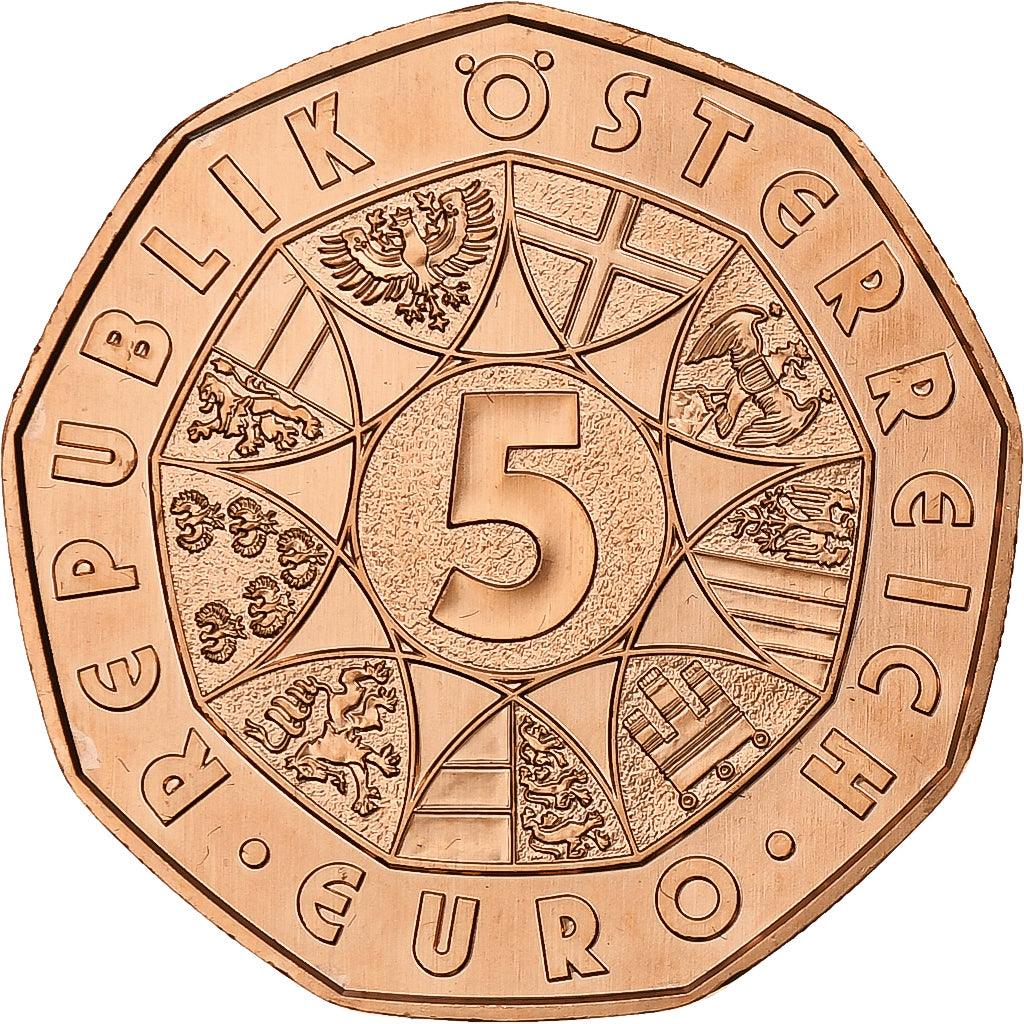 Austria, 5 Euro, New Year, 2019, Vienna, Cobre, FDC