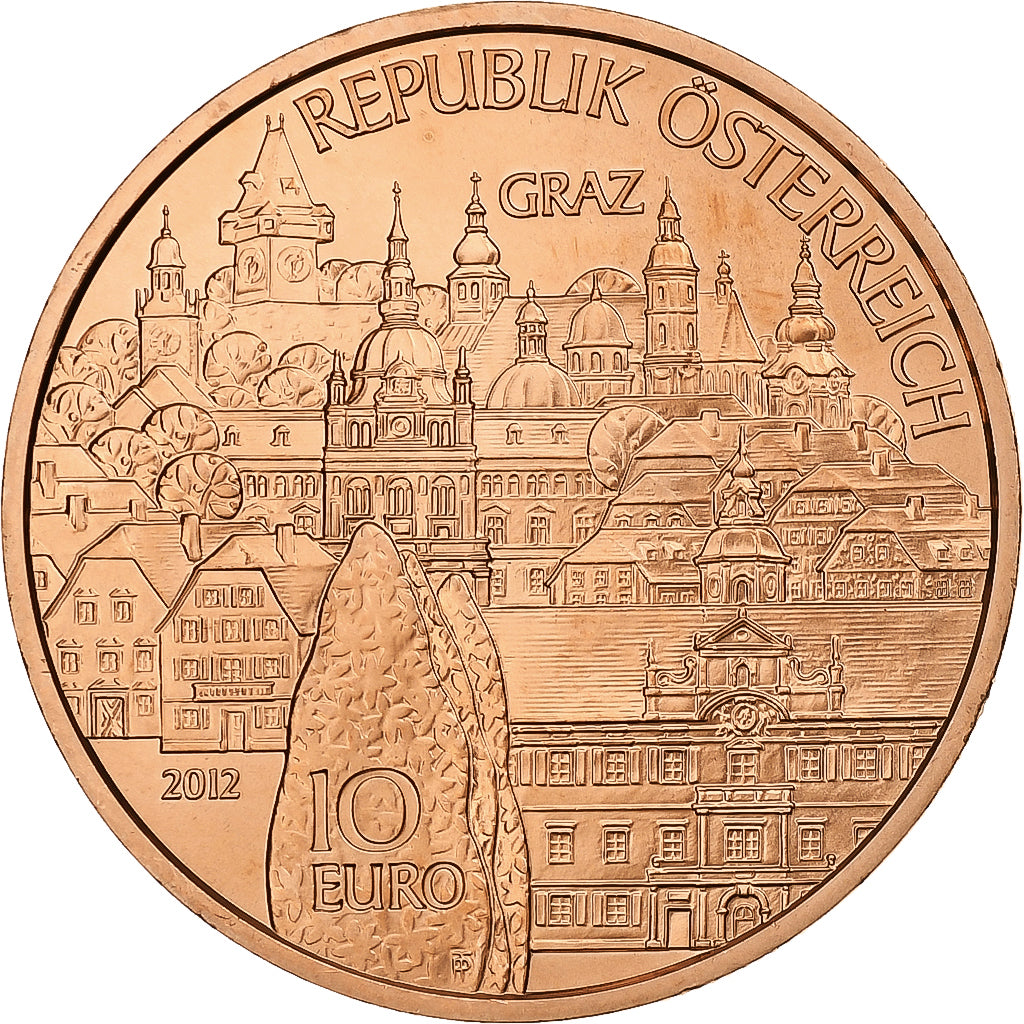 Austria, 10 Euro, Steiermark, 2012, Vienna, Cobre, FDC