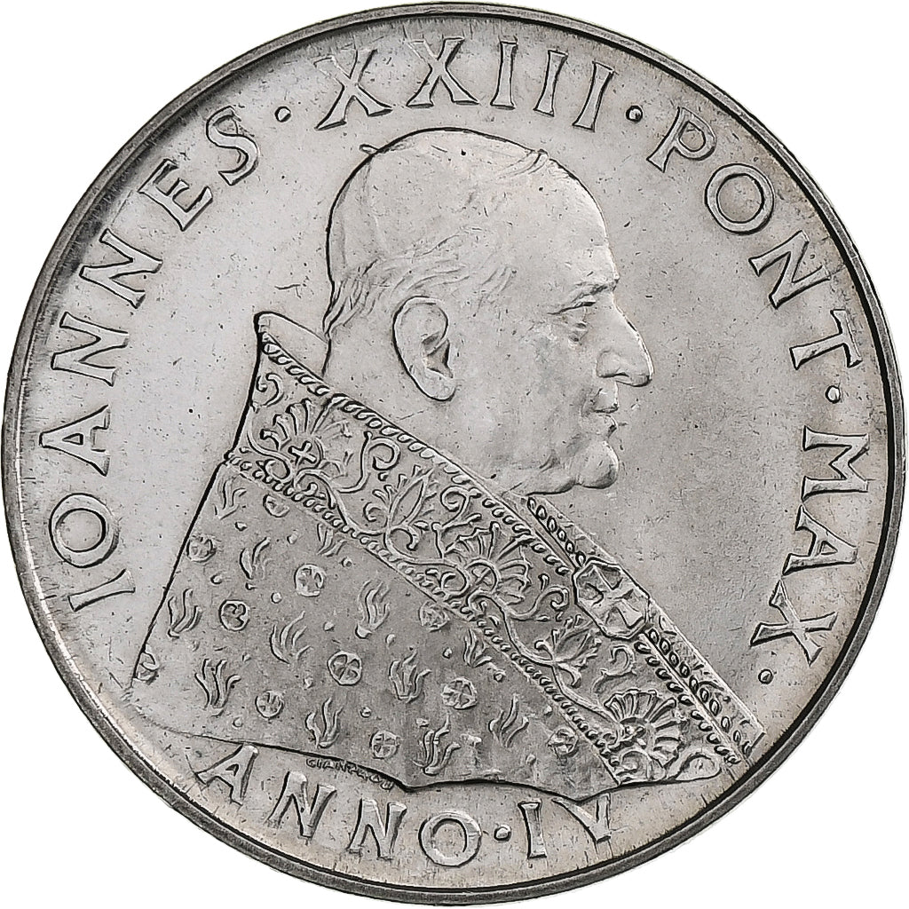Vaticano, John XXIII, 50 Lire, 1962, Rome, Aço Inoxidável, MS(63), KM:72