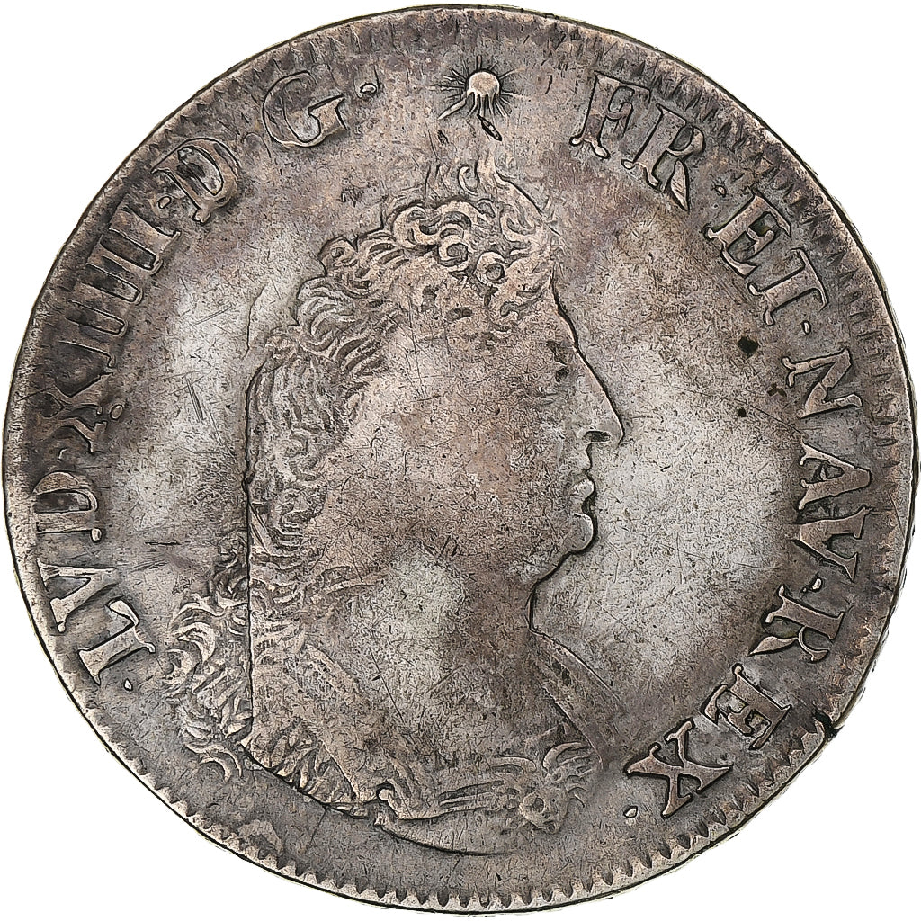 France, Louis XIV, 1/2 Ecu de Flandre aux palmes, 1693, Lille, réformé