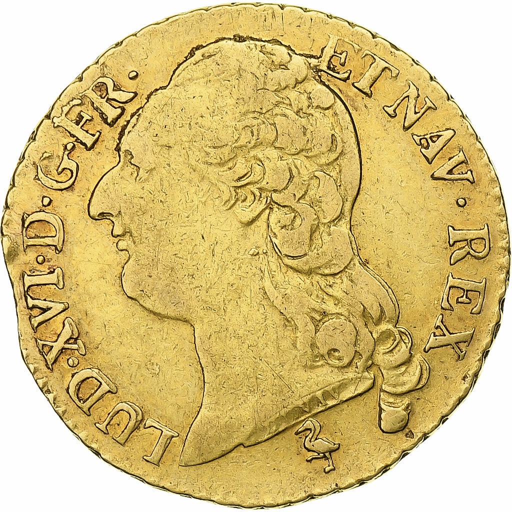 France, Louis XVI, Louis d'or à la tête nue, 1786, Paris, Gold, EF(40-45)