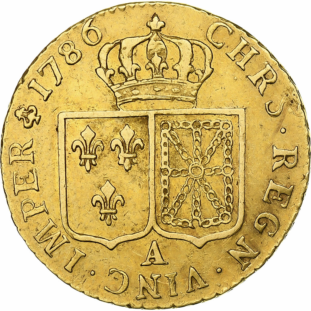 France, Louis XVI, Louis d'or à la tête nue, 1786, Paris, 2nd semestre, Gold